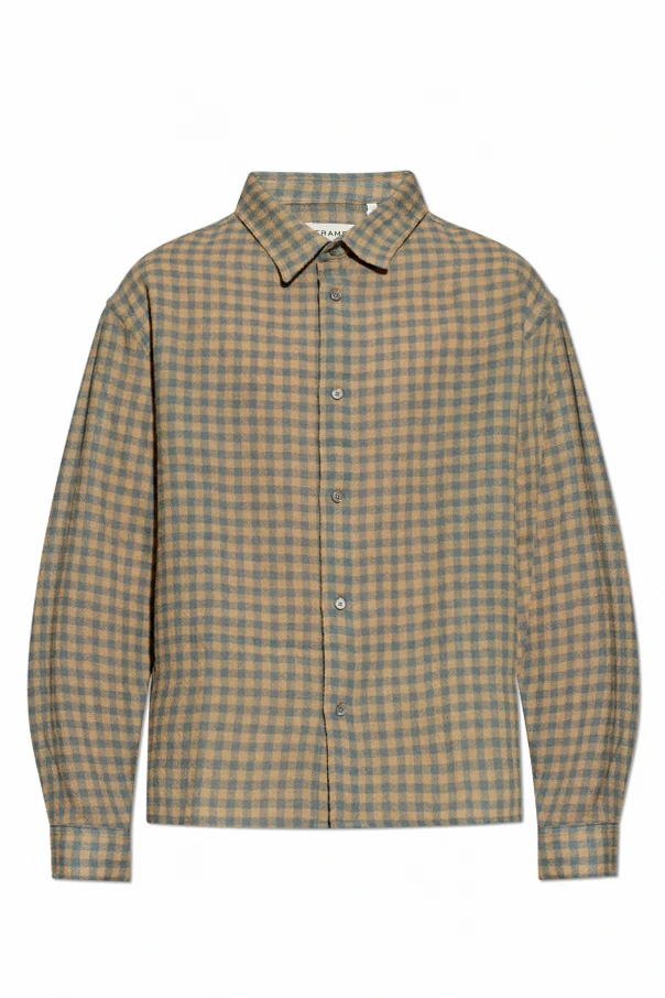 beżowy Wełniana koszula