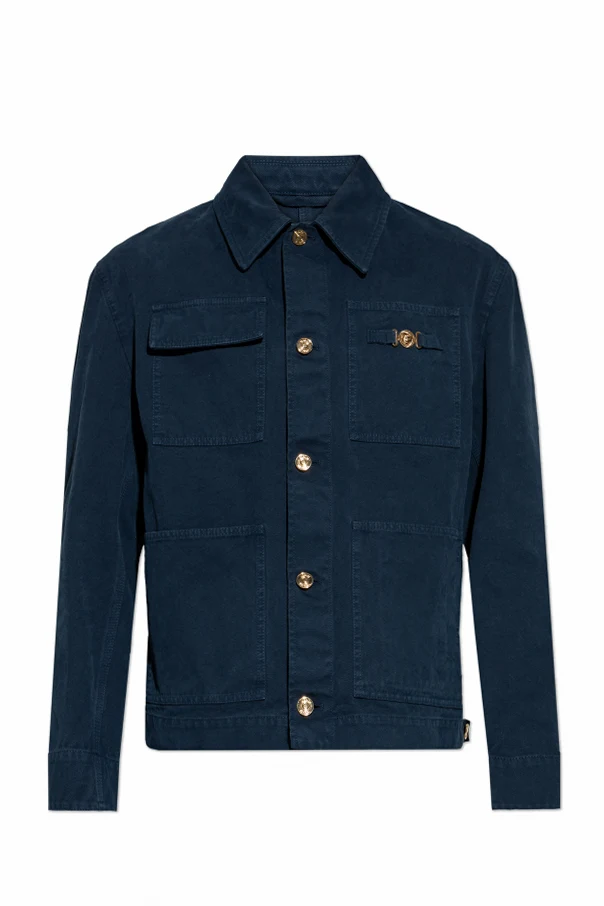 MARINEBLAU Jeansjacke mit Applikation