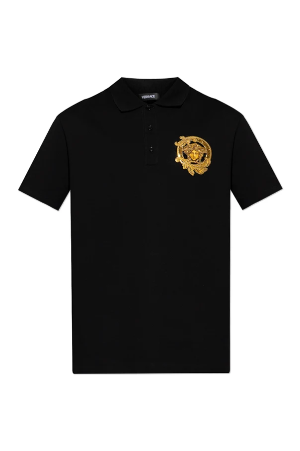 BLACK Polo with patch