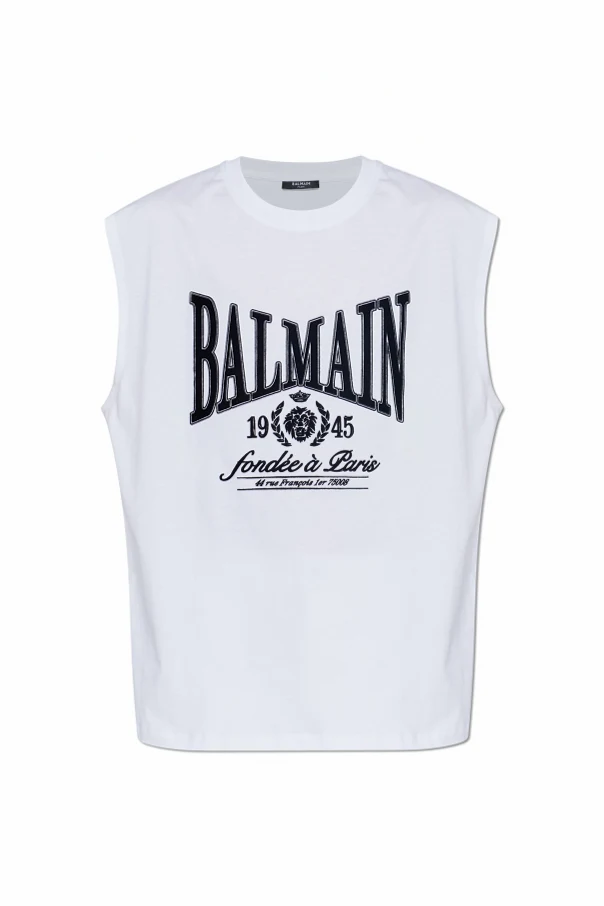 WHITE Sleeveless T-shirt