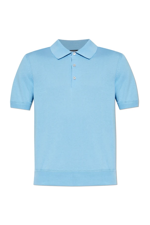 NIEBIESKI Bawełniane polo