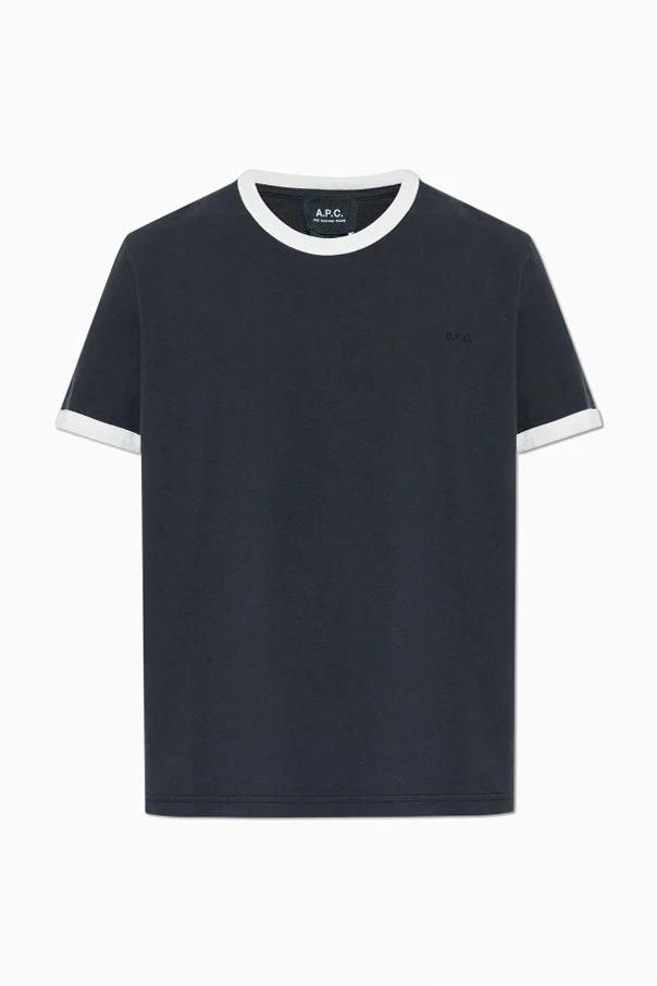 SCHWARZ T-Shirt mit gesticktem Logo