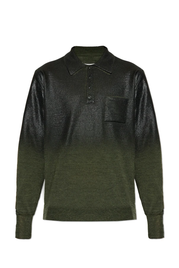 GRÜN Wollenes Poloshirt