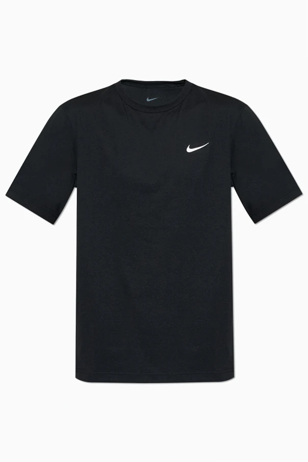 CZARNY T-shirt z nadrukowanym logo