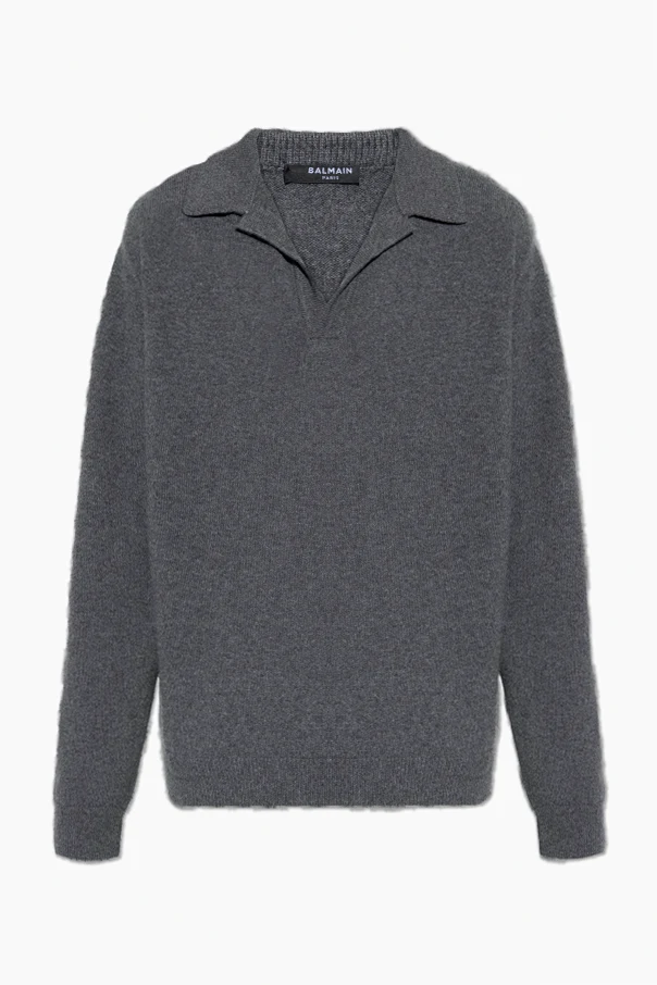 GREY V-neck sweater