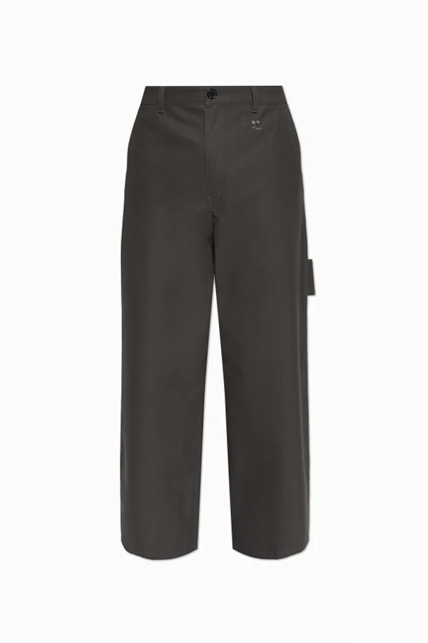 SZARY Spodnie z szerokimi nogawkami