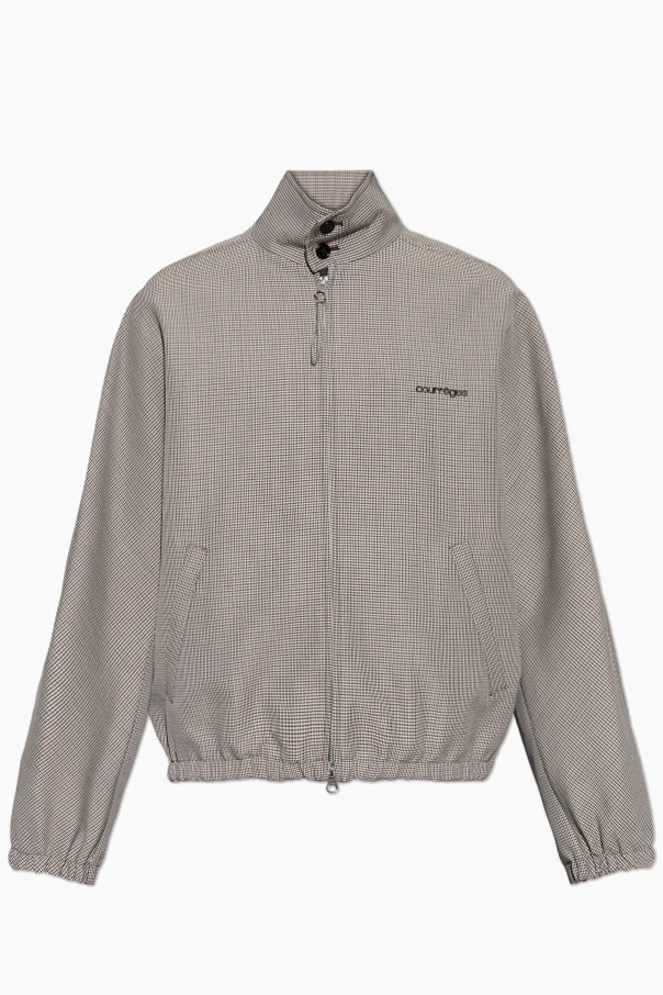 beżowy Kurtka ze wzorem w pepitkę