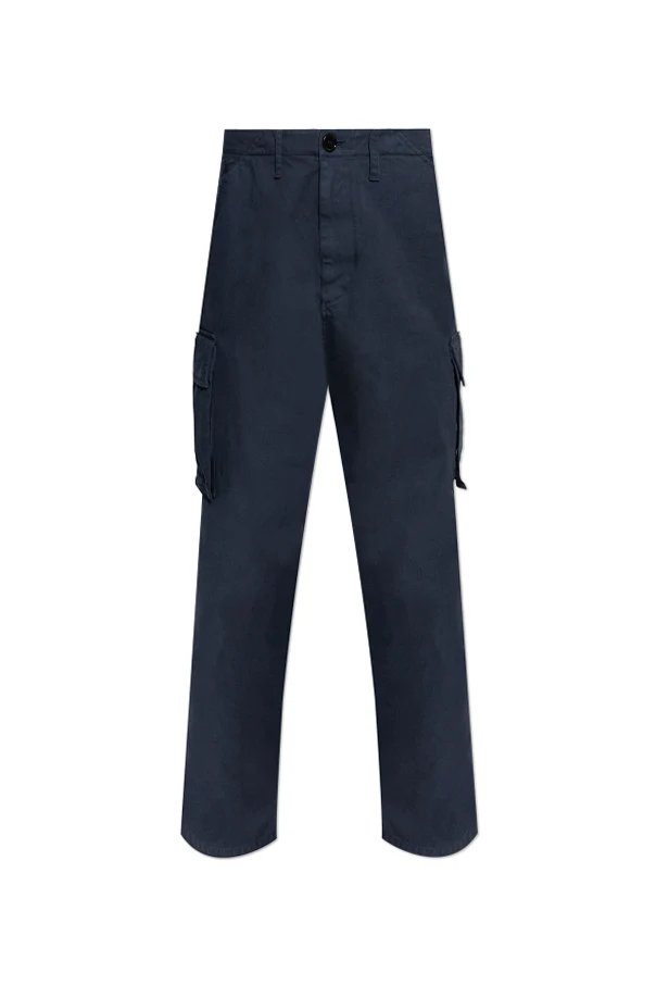 GRANATOWY Spodnie ‘Cyrus’ typu ‘cargo’