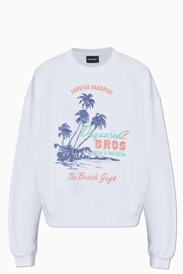 WEISS Sweatshirt mit buntem Print