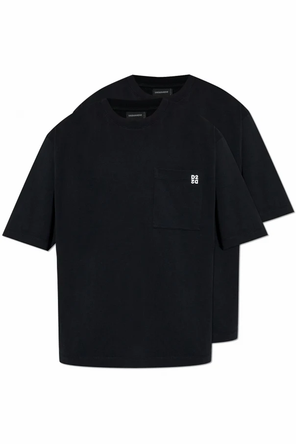 SCHWARZ 2er-Pack T-Shirts mit Brusttasche