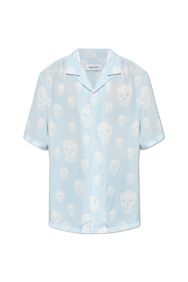 HELLBLAU Hemd mit Totenkopf-Motiv