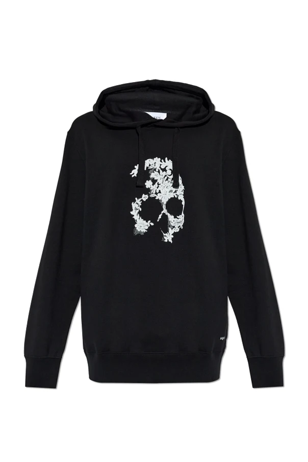 SCHWARZ Sweatshirt mit charakteristischem Totenkopf-Motiv