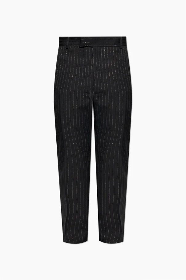 BLACK Wool pants with Lurex thread