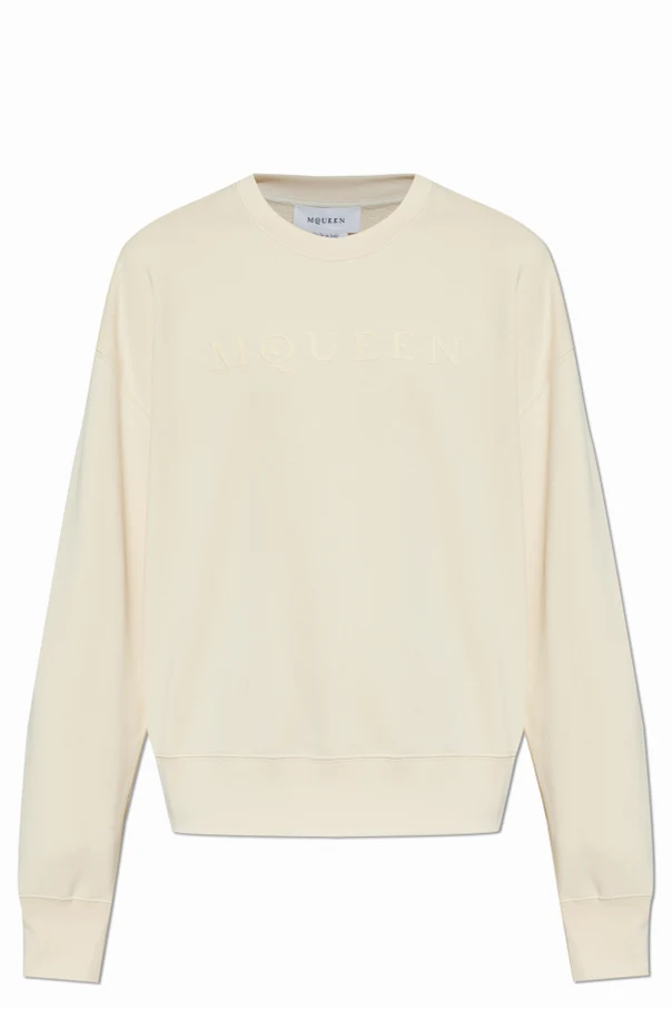 CREME Sweatshirt mit samtigem Logo-Finish