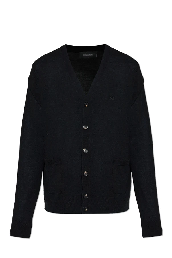 SCHWARZ Cardigan mit Taschen