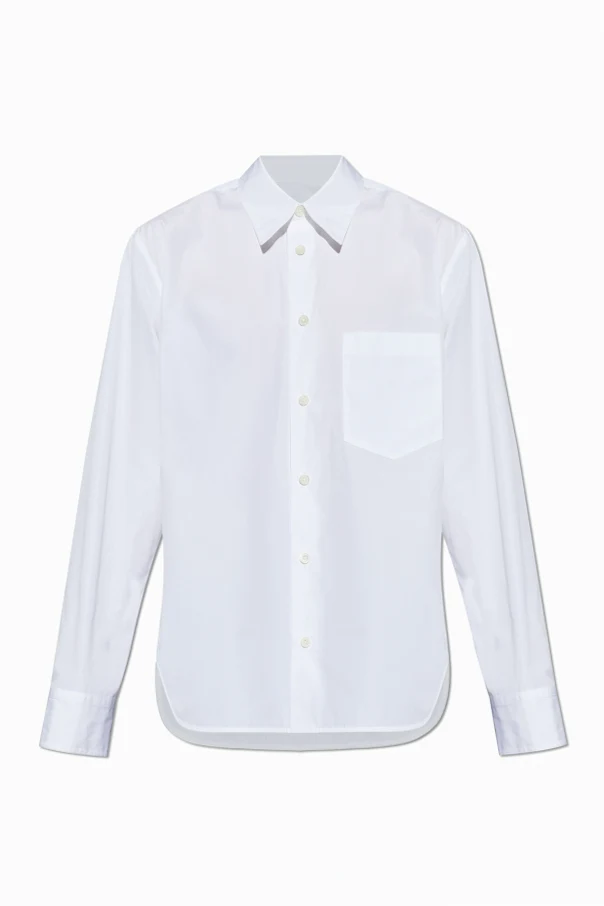 WEISS Baumwollhemd mit Tasche