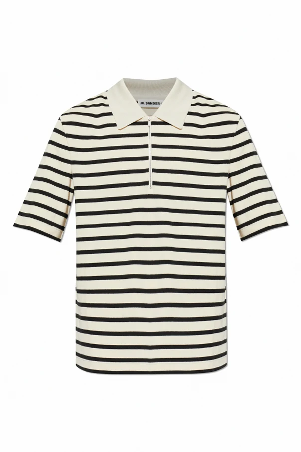 CREME Polo mit Streifenmuster