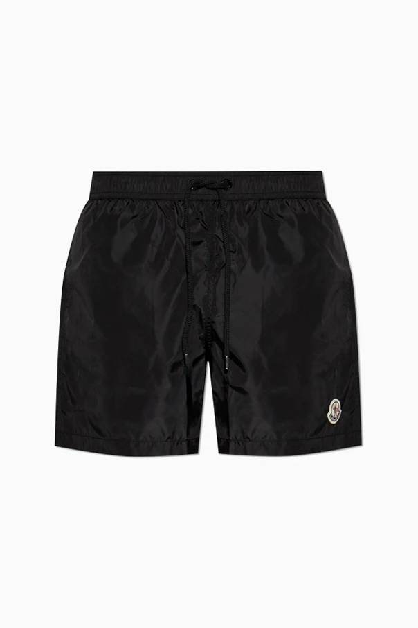 CZARNY Szorty kąpielowe z logo