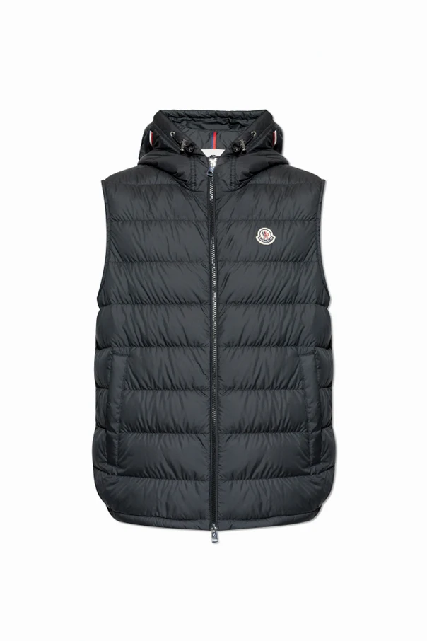 CZARNY Puchowa kamizelka z kapturem ‘Marseillan’