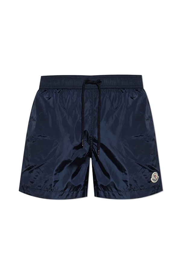 GRANATOWY Szorty kąpielowe z logo