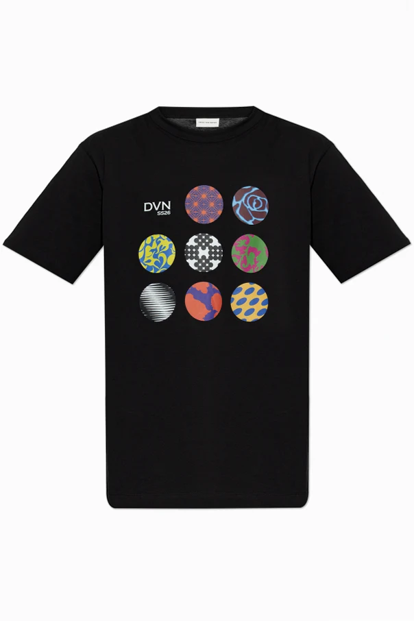 SCHWARZ T-Shirt mit aufgedrucktem Logo
