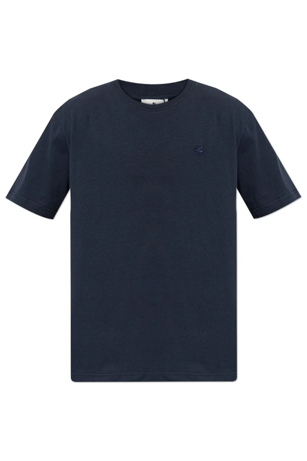 MARINEBLAU T-Shirt mit Logo-Patch