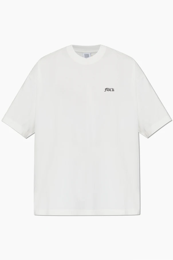 CREME T-Shirt mit aufgedrucktem Logo