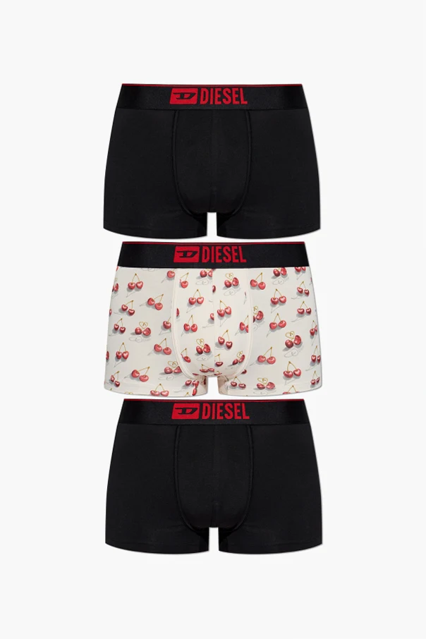 BLACK Three-pack of ‘DAMIEN-GFT’ boxer briefs