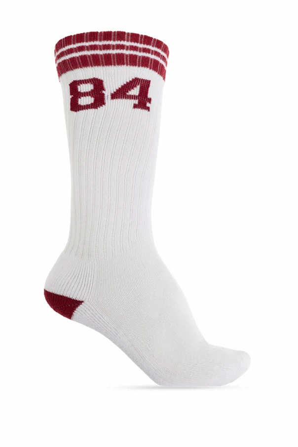 WHITE Long cotton socks
