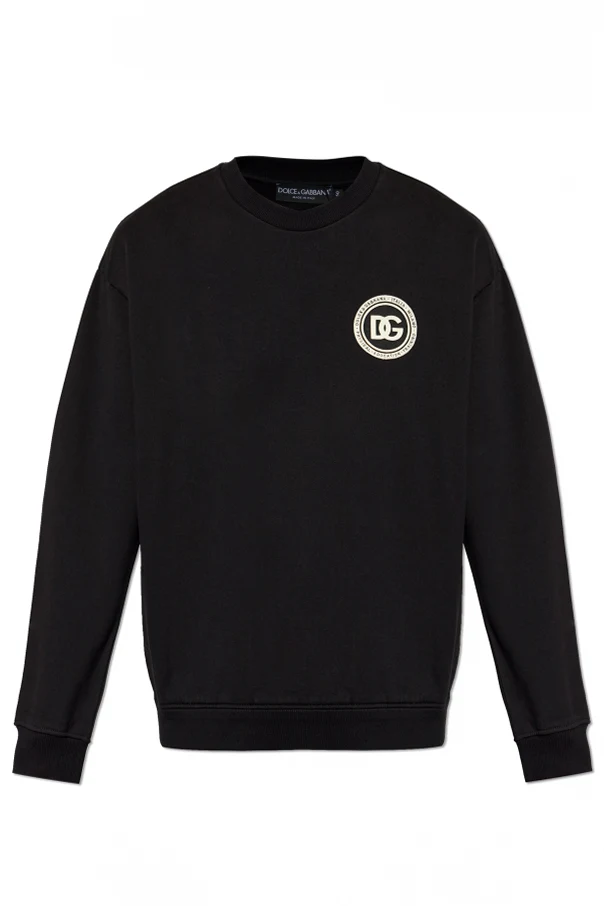 SCHWARZ Sweatshirt mit Logo-Patch