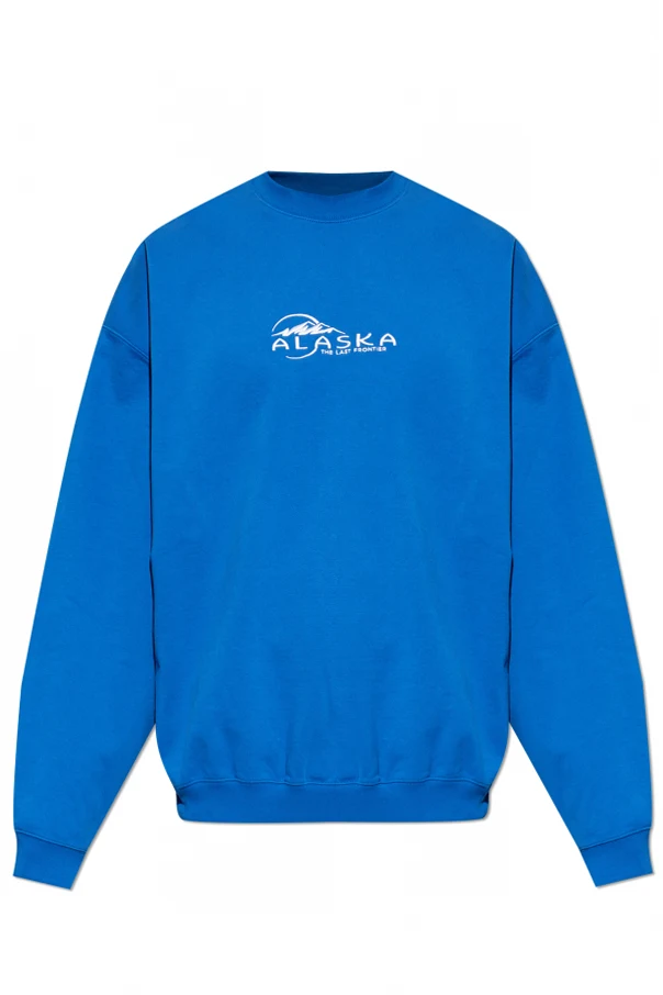 BLAU Sweatshirt mit Rundhalsausschnitt