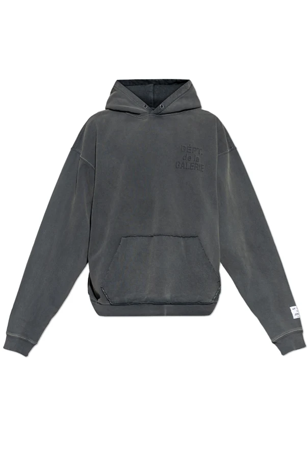 SZARY Bluza o kroju oversize z logo