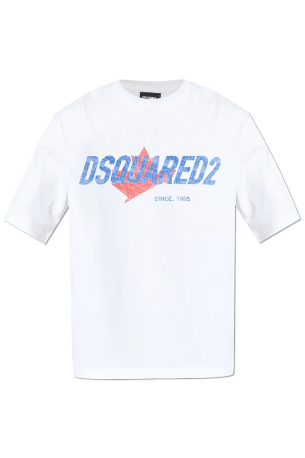 WEISS T-Shirt mit aufgedrucktem Logo
