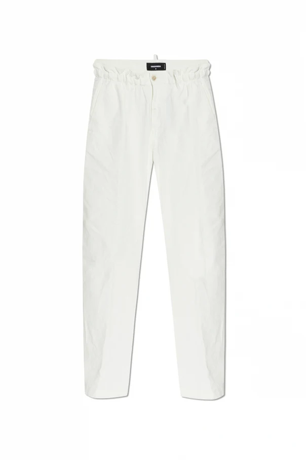WHITE Tapered-leg pants