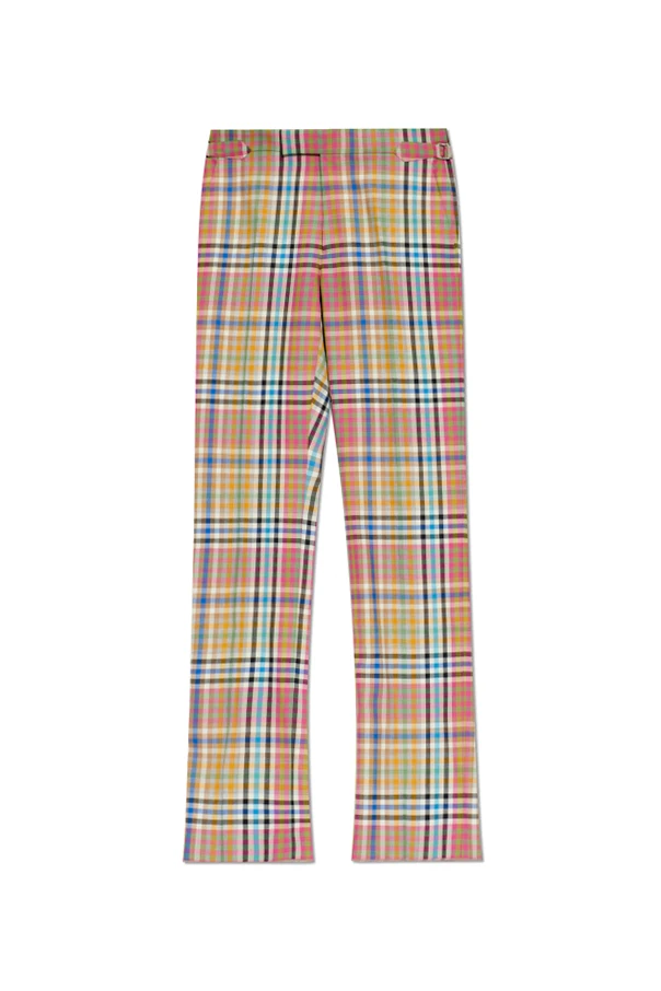 MULTICOLOUR Wool pants with a check pattern