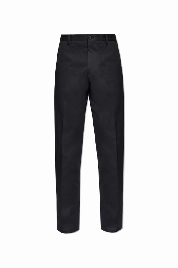 BLACK Tapered Leg Crease Pants