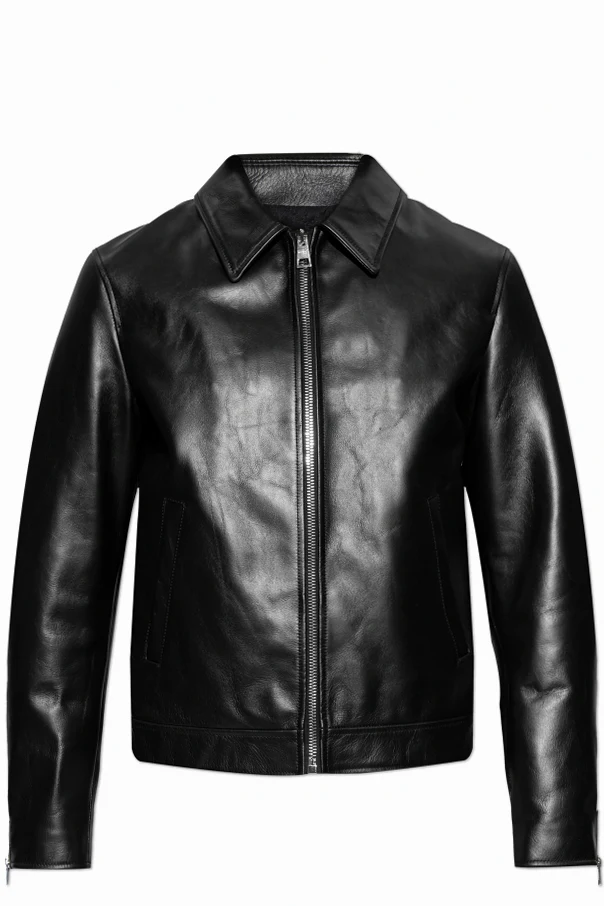 CZARNY Kurtka z bydlęcej skóry