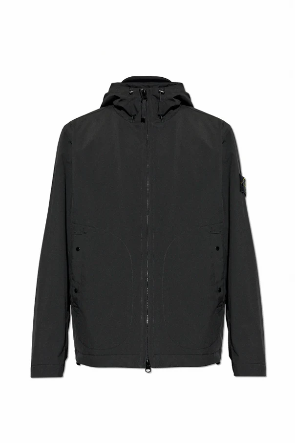 SCHWARZ Gefütterte Jacke mit Kapuze