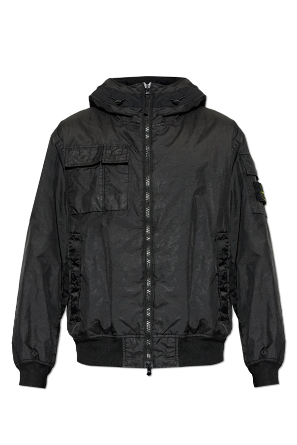 SCHWARZ Gefütterte Jacke mit Kapuze