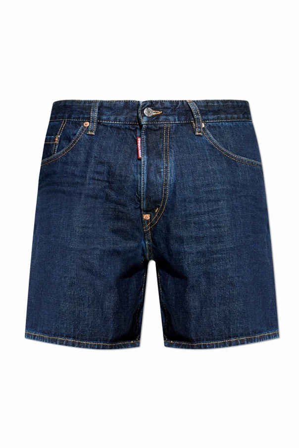 GRANATOWY Jeansowe szorty `Bro`