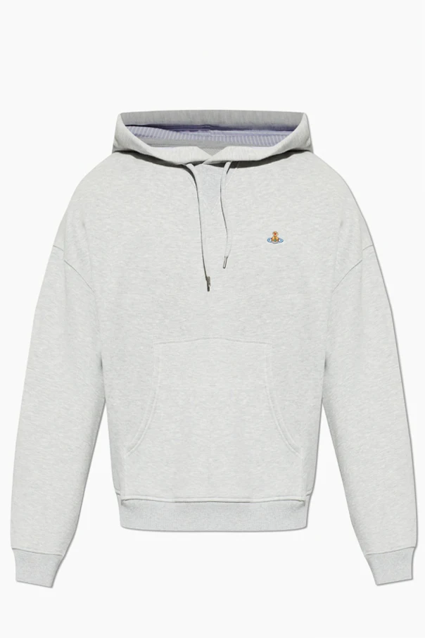 GRAU Sweatshirt mit Logo-Applikation