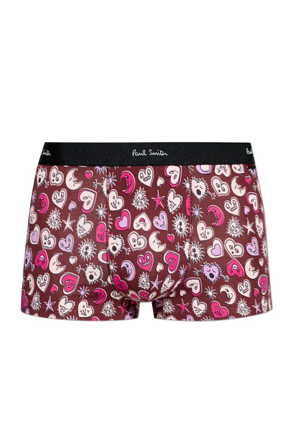 BURGUNDY Striped cotton boxers