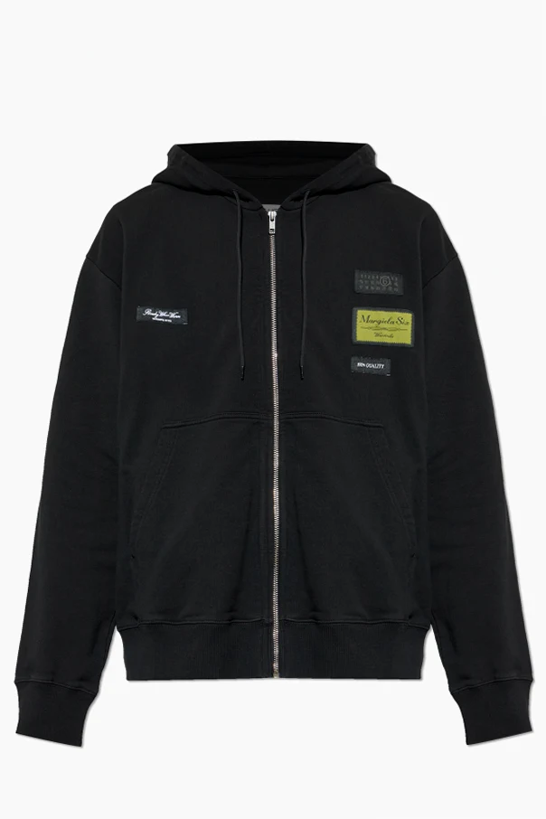 SCHWARZ Sweatshirt mit Aufnähern