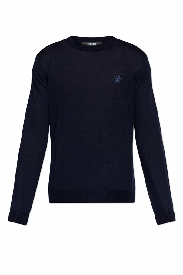 MARINEBLAU Pullover mit Rundhalsausschnitt