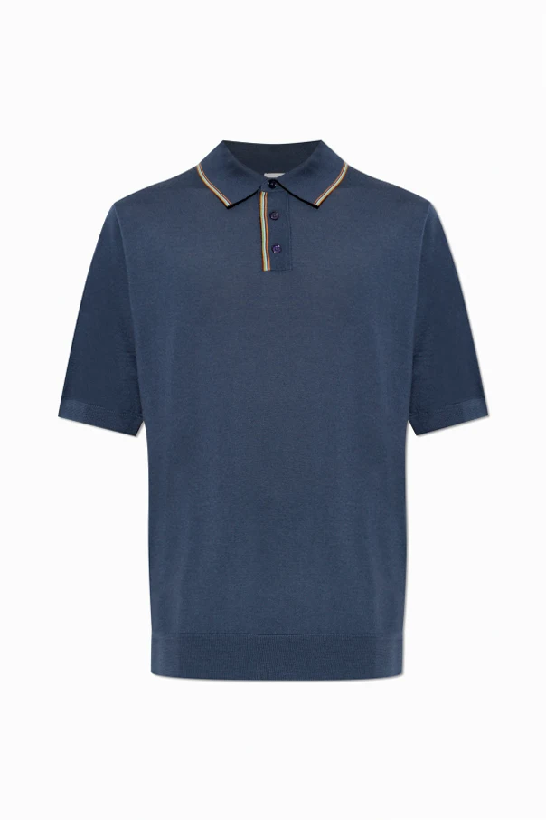 GRANATOWY Wełniane polo