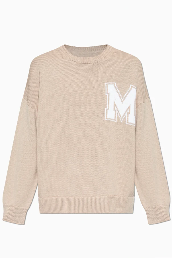 BEIGE Pullover aus Materialmix