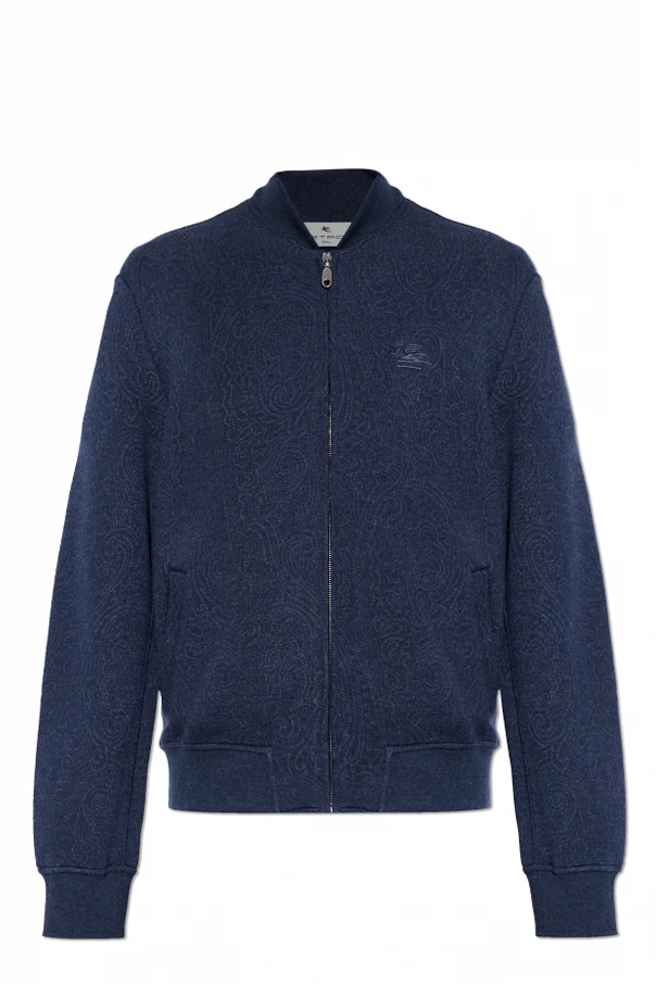 BLAU Sweatshirt mit aufgesticktem Logo