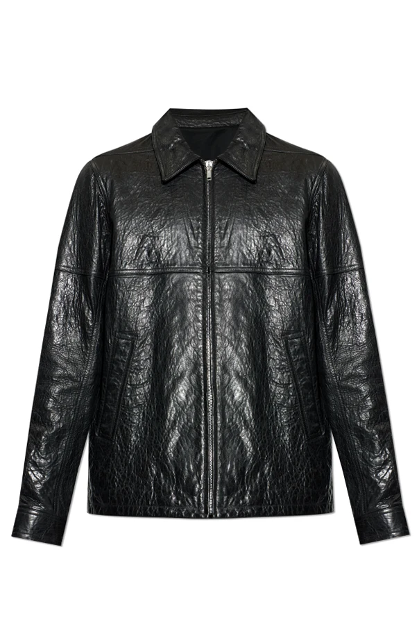 CZARNY Skórzana kurtka