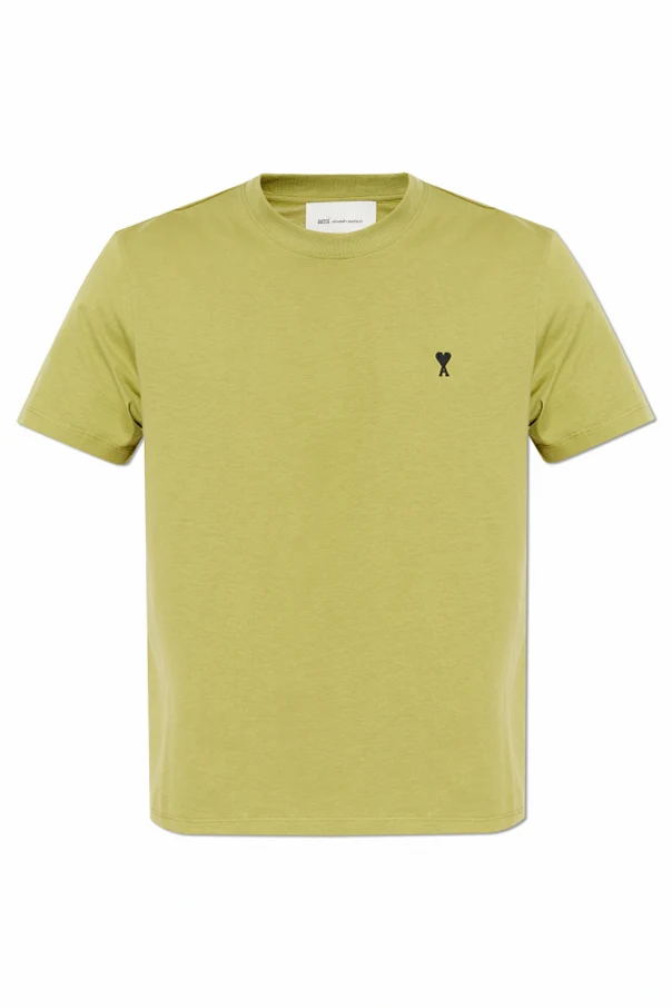 ZIELONY T-shirt z wyszytym logo