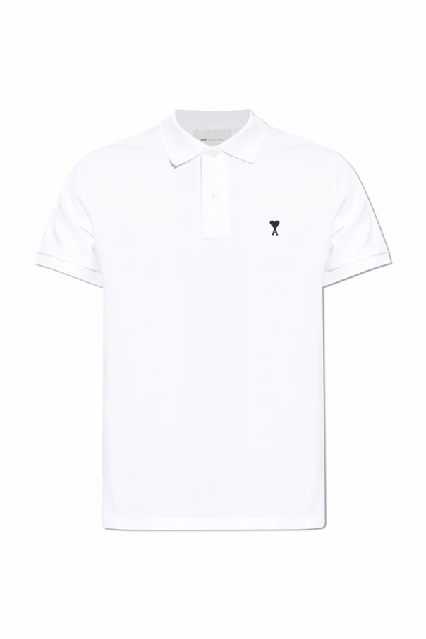 BIAŁY  Polo z wyszytym logo